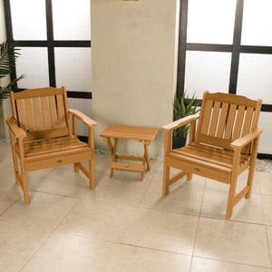 Adirondack 2 Lehigh Garden Chairs with Folding Side Table Conversation Set