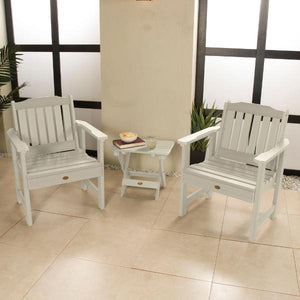 Adirondack 2 Lehigh Garden Chairs with Folding Side Table Conversation Set