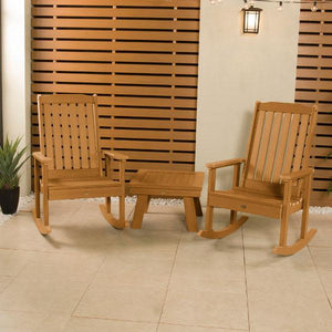 Adirondack 2 Lehigh Rocking Chairs with Side Table Conversation Set