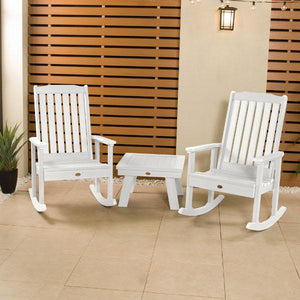 Adirondack 2 Lehigh Rocking Chairs with Side Table Conversation Set
