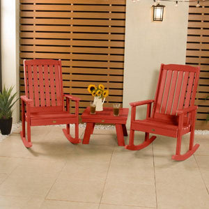 Adirondack 2 Lehigh Rocking Chairs with Side Table Conversation Set