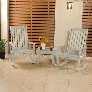 Adirondack 2 Lehigh Rocking Chairs with Side Table Conversation Set