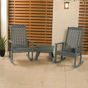 Adirondack 2 Lehigh Rocking Chairs with Side Table Conversation Set