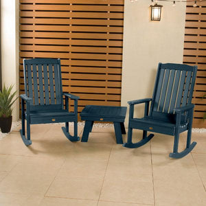 Adirondack 2 Lehigh Rocking Chairs with Side Table Conversation Set