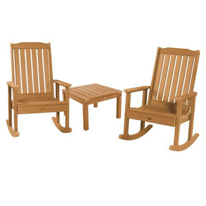Adirondack 2 Lehigh Rocking Chairs with Side Table Conversation Set
