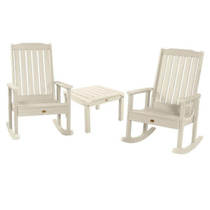 Adirondack 2 Lehigh Rocking Chairs with Side Table Conversation Set