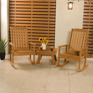 Adirondack 2 Lehigh Rocking Chairs with Side Table Conversation Set