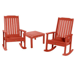 Adirondack 2 Lehigh Rocking Chairs with Side Table Conversation Set