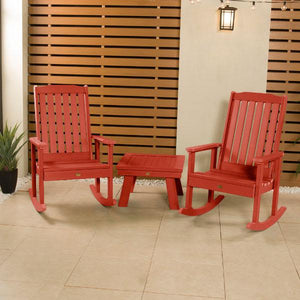 Adirondack 2 Lehigh Rocking Chairs with Side Table Conversation Set