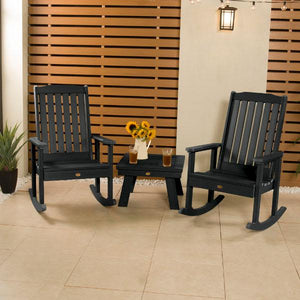 Adirondack 2 Lehigh Rocking Chairs with Side Table Conversation Set