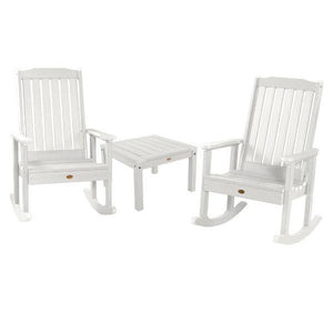Adirondack 2 Lehigh Rocking Chairs with Side Table Conversation Set