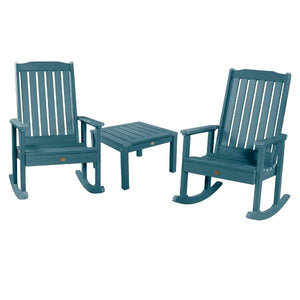Adirondack 2 Lehigh Rocking Chairs with Side Table Conversation Set