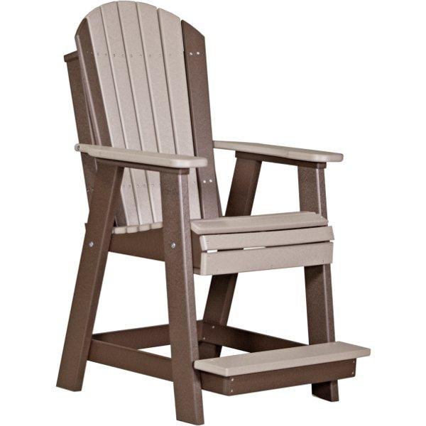 Adirondack Balcony Chair Adirondack Chair Weatherwood &amp; Chestnut Brown