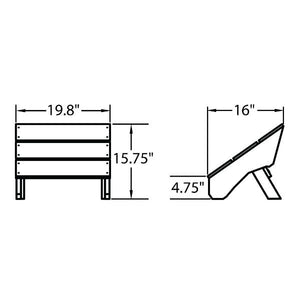 Adirondack Barcelona Modern Folding Ottoman Ottoman