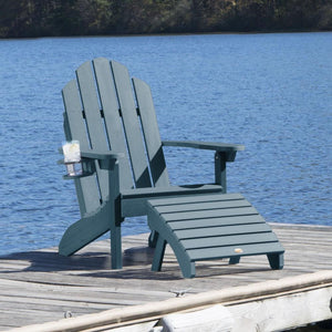 Adirondack Classic Westport Chair with Cup Holder & Folding Ottoman - The Charming Bench Company