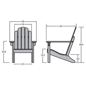Adirondack Classic Westport Chair with Cup Holder & Folding Ottoman - The Charming Bench Company