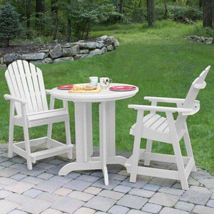 Adirondack Hamilton 3pc Round Counter Height Outdoor Dining Set Dining Set