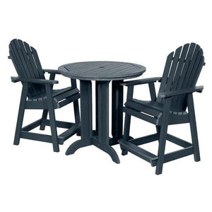 Adirondack Hamilton 3pc Round Counter Height Outdoor Dining Set Dining Set