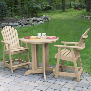 Adirondack Hamilton 3pc Round Counter Height Outdoor Dining Set Dining Set