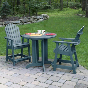 Adirondack Hamilton 3pc Round Counter Height Outdoor Dining Set Dining Set
