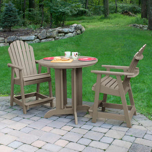 Adirondack Hamilton 3pc Round Counter Height Outdoor Dining Set Dining Set