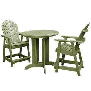 Adirondack Hamilton 3pc Round Counter Height Outdoor Dining Set Dining Set Dried Sage