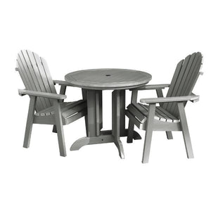 Adirondack Hamilton 3pc Round Dining Set Dining Set Coastal Teak