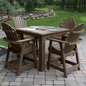 Adirondack Hamilton 5pc Square Counter Height Outdoor Dining Set Dining Set