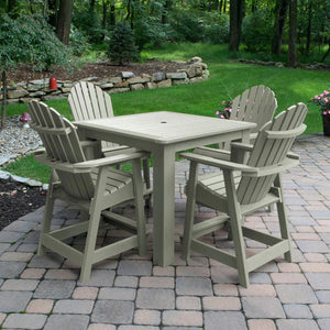 Adirondack Hamilton 5pc Square Counter Height Outdoor Dining Set Dining Set