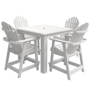 Adirondack Hamilton 5pc Square Counter Height Outdoor Dining Set Dining Set White