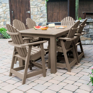 Adirondack Hamilton 7pc Rectangular Counter Height Outdoor Dining Set Dining Set