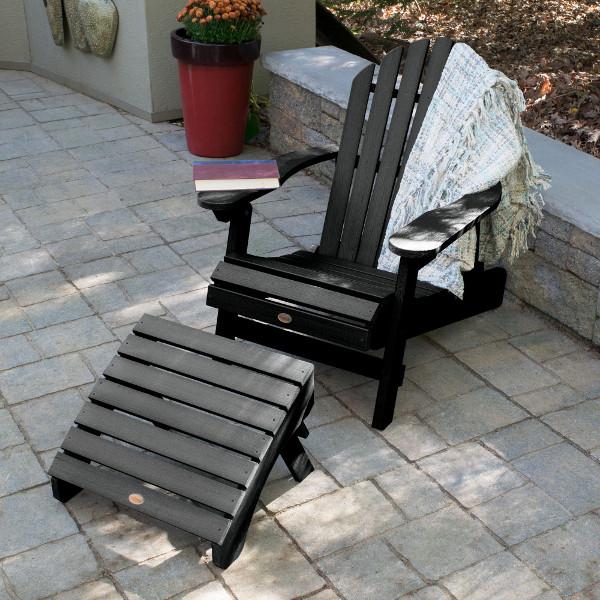 Adirondack Hamilton Folding &amp; Reclining Chair with Folding Ottoman Outdoor Chair