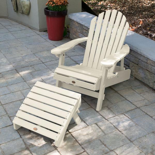 Adirondack Hamilton Folding &amp; Reclining Chair with Folding Ottoman Outdoor Chair