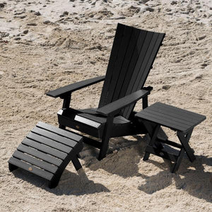 Adirondack Manhattan Beach Chair with Folding Side Table & Ottoman Conversation Set