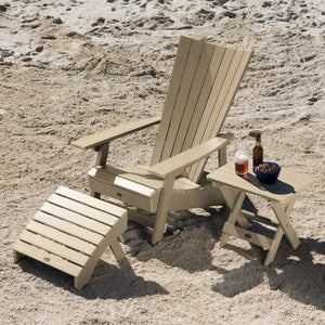 Adirondack Manhattan Beach Chair with Folding Side Table & Ottoman Conversation Set