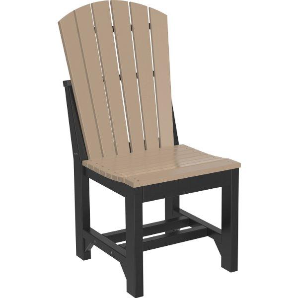 Adirondack Side Chair Side Chair Dining Height / Weatherwood &amp; Black