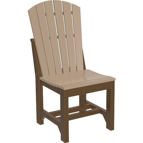 Adirondack Side Chair Side Chair Dining Height / Weatherwood &amp; Chestnut Brown