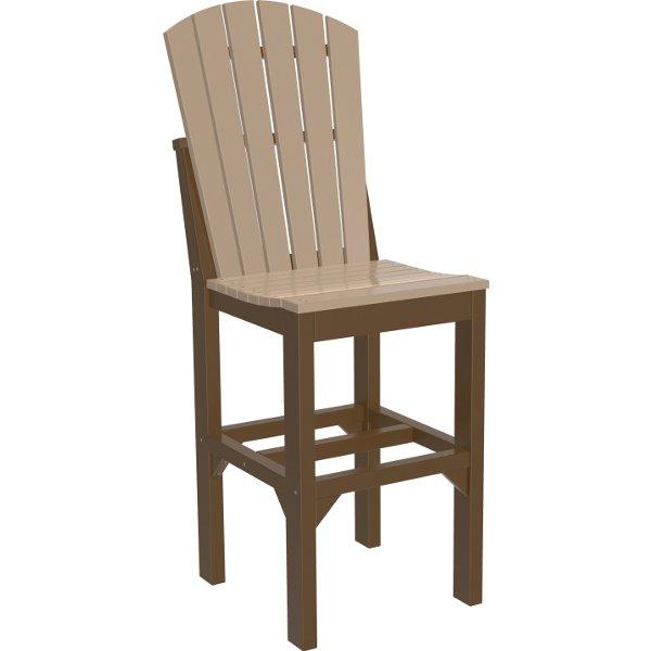 Adirondack Side Chair Side Chair Bar Height / Weatherwood &amp; Chestnut Brown