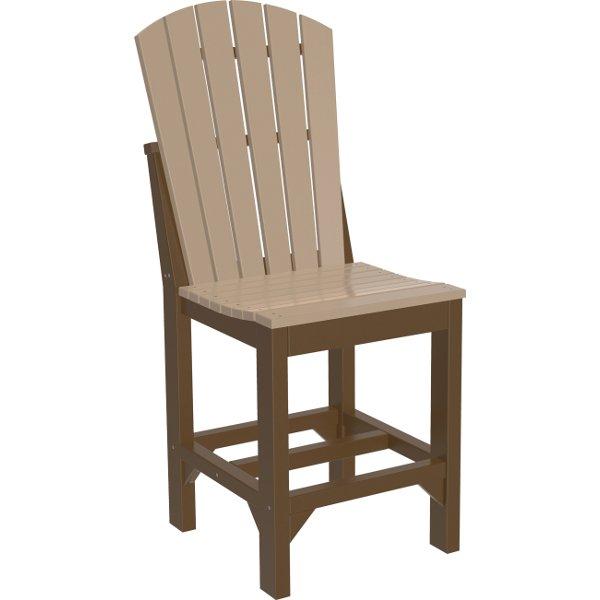 Adirondack Side Chair Side Chair Counter Height / Weatherwood &amp; Chestnut Brown
