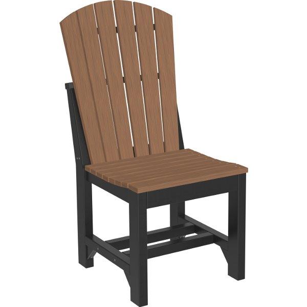 Adirondack Side Chair Side Chair Dining Height / Antique Mahogany &amp; Black