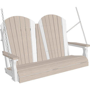 Adirondack Swing Porch Swing 4ft / Birch & White