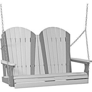 Adirondack Swing Porch Swing 4ft / Dove Gray & Slate