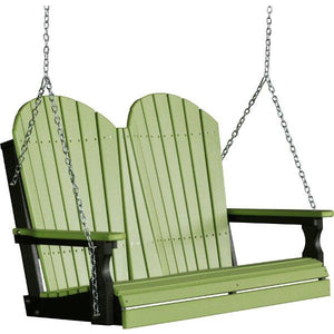 Adirondack Swing Porch Swing 4ft / Lime Green & Black