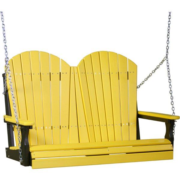 Adirondack Swing Porch Swing 4ft / Yellow &amp; Black