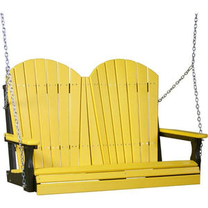 Adirondack Swing Porch Swing 4ft / Yellow & Black