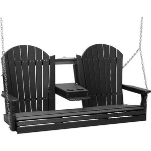 Adirondack Swing Porch Swing 5ft / Black