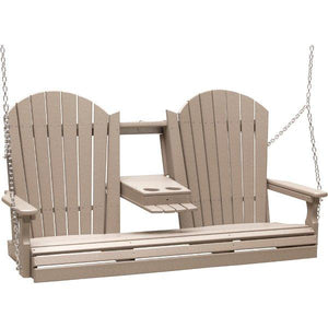 Adirondack Swing Porch Swing 5ft / Weatherwood