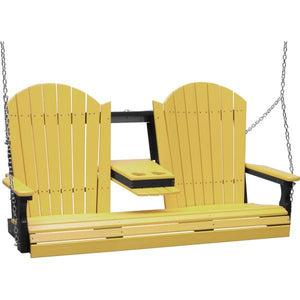 Adirondack Swing Porch Swing 5ft / Yellow & Black