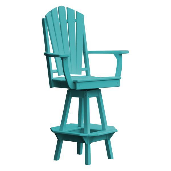 Adirondack Swivel Bar Chair w/Arms Outdoor Chair Aruba Blue