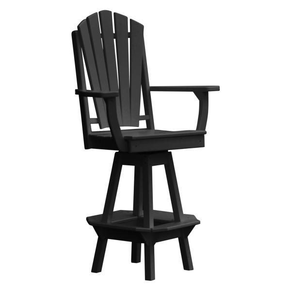 Adirondack Swivel Bar Chair w/Arms Outdoor Chair Black (Sold Out)